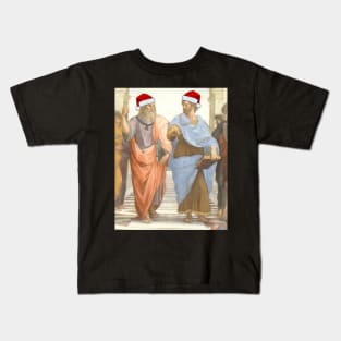 Philosophical Christmas Plato and Aristotle Kids T-Shirt